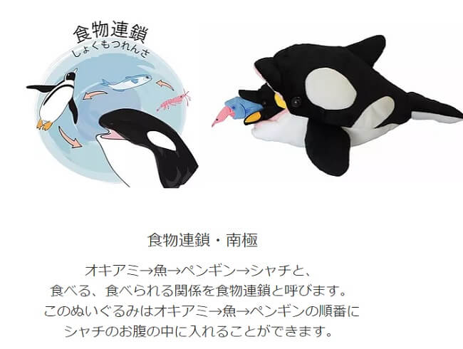 オキアミ 魚 ペンギン シャチ 自然界の厳しい 食物連鎖 をテーマにしたぬいぐるみ発売 キャリコネニュース